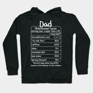 Dad Nutritional Facts (for Dark Shirts) Hoodie